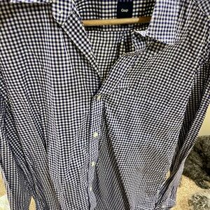 Gap Men's Blue Checkered Shirt